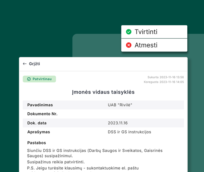 Prasymai ir tvirtinimai