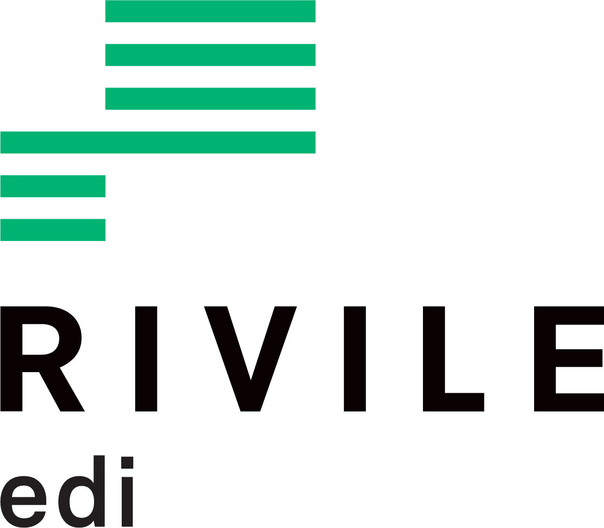 Rivile EDI logotipas zalia juoda